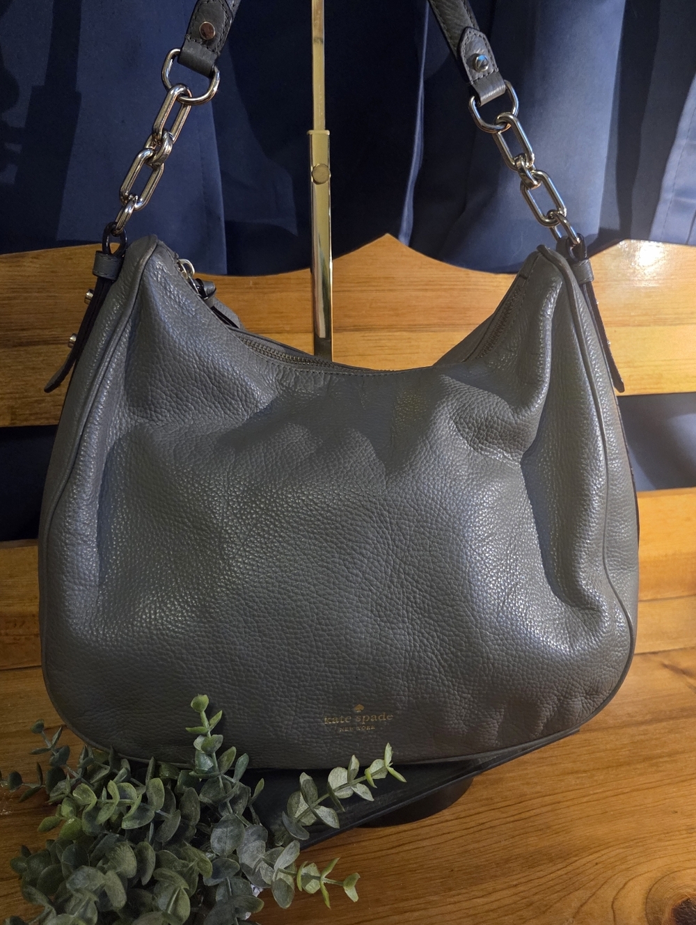 Kate Spade Pebbled Leather Hobo – Luxe Everyday Neutral, Slouchy Chic, Quiet Lux
